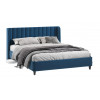 Кровать с ПМ «Шанель» 160 (с подъемным механизмом), Микровелюр Wellmart Blue