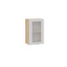 Шкаф навесной 450 c одной дверью со стеклом «Кимберли», Дуб Крафт золотой, Сноу