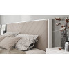 Кровать без ПМ «Стенли» 160 (без подъемного механизма), Белый Ясень, Велюр Confetti Smoke