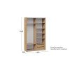 Шкаф-купе 140 с 2 глухими дверями «Оскар Скания», ручка черная, дуб крафт золотой, белый снег, белый матовый