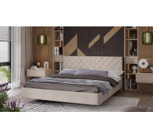 Кровать без ПМ «Кевия» Тип 1, 160 (без подъемного механизма), Велюр Confetti Cream