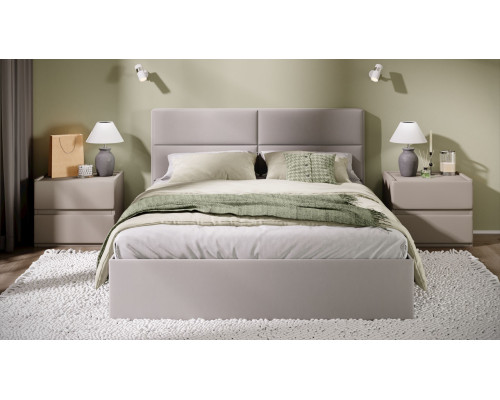 Кровать с ПМ «Глосс» Тип 1,1600 (с подъемным механизмом),велюр Confetti Smoke