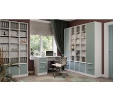 Модульная мебель для офиса «Марли», Белый, Серо-голубой