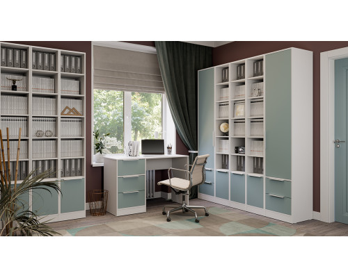 Модульная мебель для офиса «Марли», Белый, Серо-голубой