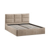 Кровать с ПМ «Стелла» 140 Тип 1 (с подъемным механизмом), микровелюр Wellmart Dark Beige