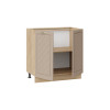 Шкаф напольный 800 с двумя дверями «Бьянка», Дуб Крафт золотой, Дуб кофе