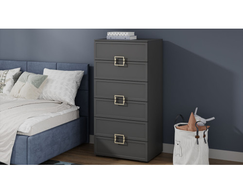 Комод «Стелла», серый вулкан, фон серый