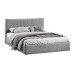 Кровать с ПМ «Пандора» 160 Тип 1 (с подъемным механизмом), Микровелюр Wellmart Silver