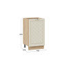 Шкаф напольный 450 с одной дверью «Бьянка», Дуб Крафт золотой, Дуб ваниль