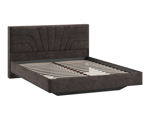 Кровать без ПМ «Пандора» 160 Тип 1 (без подъемного механизма), Велюр Brut Chocolate 17