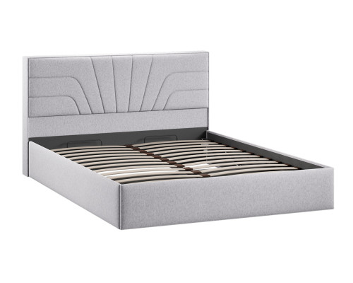 Кровать с ПМ «Пандора» 160 Тип 1 (с подъемным механизмом), Микровелюр Jercy Silver