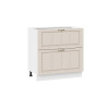 Шкаф напольный с двумя ящиками «Лина», белый, крем