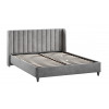 Кровать с ПМ «Шанель» 160 (с подъемным механизмом), Микровелюр Wellmart Silver