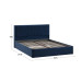 Кровать с ПМ «Пандора» 160 Тип 1 (с подъемным механизмом), Микровелюр Wellmart Blue