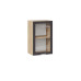 Шкаф навесной 450 c одной дверью со стеклом «Гранита», Дуб Крафт золотой, Бетон графит