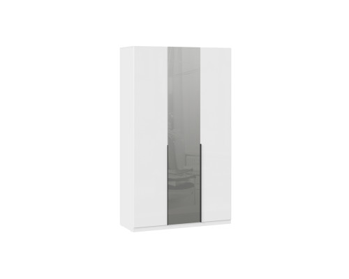 Шкаф комбинированный «Тесса»,Белый жемчуг/Белый глянец