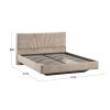 Кровать без ПМ «Пандора» 160 Тип 1 (без подъемного механизма), Микровелюр Wellmart Dark Beige