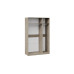 Шкаф комбинированный с 2 глухими и 1 зеркальной дверями правый «Эмбер»,Баттл Рок/Серый глянец