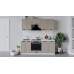 Кухонный гарнитур «Лорас» длиной 200 см со шкафом НБ, белый, холст латте