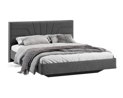 Кровать без ПМ «Пандора» 160 Тип 1 (без подъемного механизма), Микрошенилл Relax Graphite