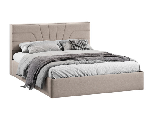Кровать с ПМ «Пандора» 160 Тип 1 (с подъемным механизмом), Микрошенилл Relax Latte