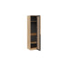 Шкаф угловой (580) с 1 дверью со стеклом  «Порто», Яблоня Беллуно/Графит/Стекло сатин черное