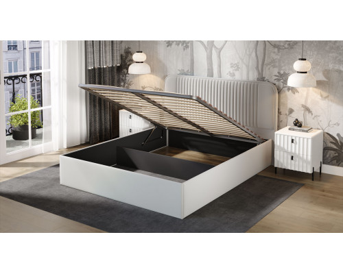 Кровать с ПМ «Тиффани» 160 тип 1 (с подъемным механизмом), велюр Confetti Silver