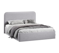 Кровать с ПМ «Тиффани» 160 тип 1 (с подъемным механизмом), микровелюр Jercy Silver