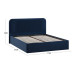 Кровать с ПМ «Тиффани» 1600 тип 1 (с подъемным механизмом), микровелюр Wellmart Blue