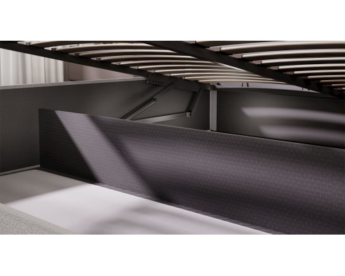 Кровать с ПМ «Глосс» Тип 1,1600 (с подъемным механизмом),велюр Confetti Silver