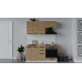 Кухонный гарнитур «Детройт» длиной 160 см со шкафом НБ, Белый, Дуб Крафт золотой