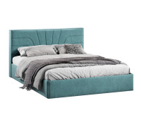 Кровать с ПМ «Пандора» 160 Тип 1 (с подъемным механизмом), Микровелюр Wellmart Indigo