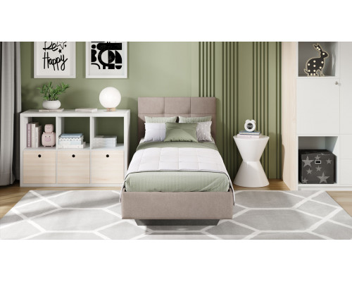 Кровать без ПМ «Элис» 80*200 Тип 1 (без подъемного механизма), Велюр ultra cashmere
