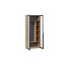 Шкаф для одежды (366) с 2 дверями со стеклом «Порто», Яблоня Беллуно/Графит/Стекло сатин черное