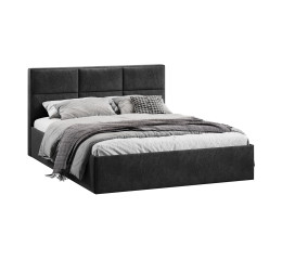 Кровать с ПМ «Стелла» 180 Тип 1 (с подъемным механизмом), микровелюр Wellmart Graphite