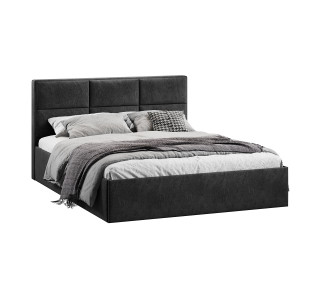 Кровать с ПМ «Стелла» 180 Тип 1 (с подъемным механизмом), микровелюр Wellmart Graphite