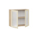 Шкаф навесной 800 c двумя дверями со стеклом «Кимберли», Дуб Крафт золотой, Крем