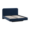Кровать без ПМ «Тиффани» 140 Тип 1 (без подъемного механизма), микровелюр Wellmart Blue