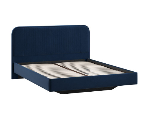 Кровать без ПМ «Тиффани» 140 Тип 1 (без подъемного механизма), микровелюр Wellmart Blue Кровать без ПМ «Тиффани» 140 Тип 1 (без подъемного механизма), микровелюр Wellmart Blue