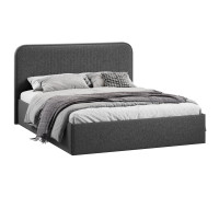 Кровать с ПМ «Тиффани» 160 тип 1 (с подъемным механизмом), микровелюр Jercy Graphite