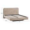 Кровать без ПМ «Тиффани» 140 Тип 1 (без подъемного механизма), микровелюр Wellmart Dark Beige