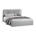 Кровать с ПМ «Тиффани» 1600 тип 1 с заглушиной, велюр Confetti Silver