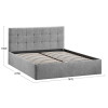 Кровать без ПМ «Джоли» 140 Тип 1 (без подъемного механизма), микровелюр Wellmart Silver