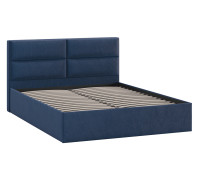 Кровать без ПМ «Глосс» Тип 1, 140 (без подъемного механизма), микровелюр Wellmart Blue