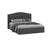 Кровать с ПМ «Адель» тип 1, 1600 (с подъемным механизмом) с заглушиной, велюр графит