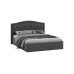 Кровать с ПМ «Адель» тип 1, 1600 (с подъемным механизмом) с заглушиной, велюр графит