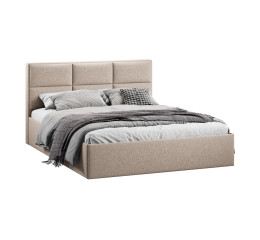 Кровать с ПМ «Стелла» 140 Тип 1 (с подъемным механизмом), микровелюр Jercy Cream