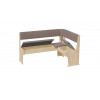 Кухонный уголок «Рио», дуб крафт золотой, микровелюр Duna Stone