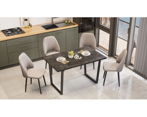 Стол обеденный «Даллас» Тип 1, Черный, Ателье темный