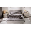 Кровать с ПМ «Эмма» 160*200 (с подъемным механизмом) с заглушиной, Велюр Confetti Smoke